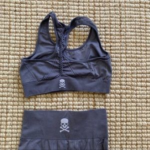 SoulCycle  Stone Mineral Wash Seamless SportsBra